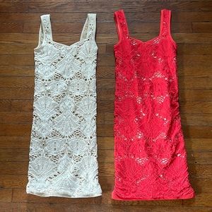 Free People knit tube mini dresses